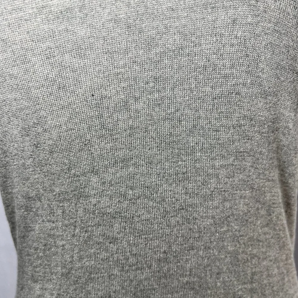 Magaschoni Silk & Cashmere Gray Short Sleeve V-Neck Sweater Sz S